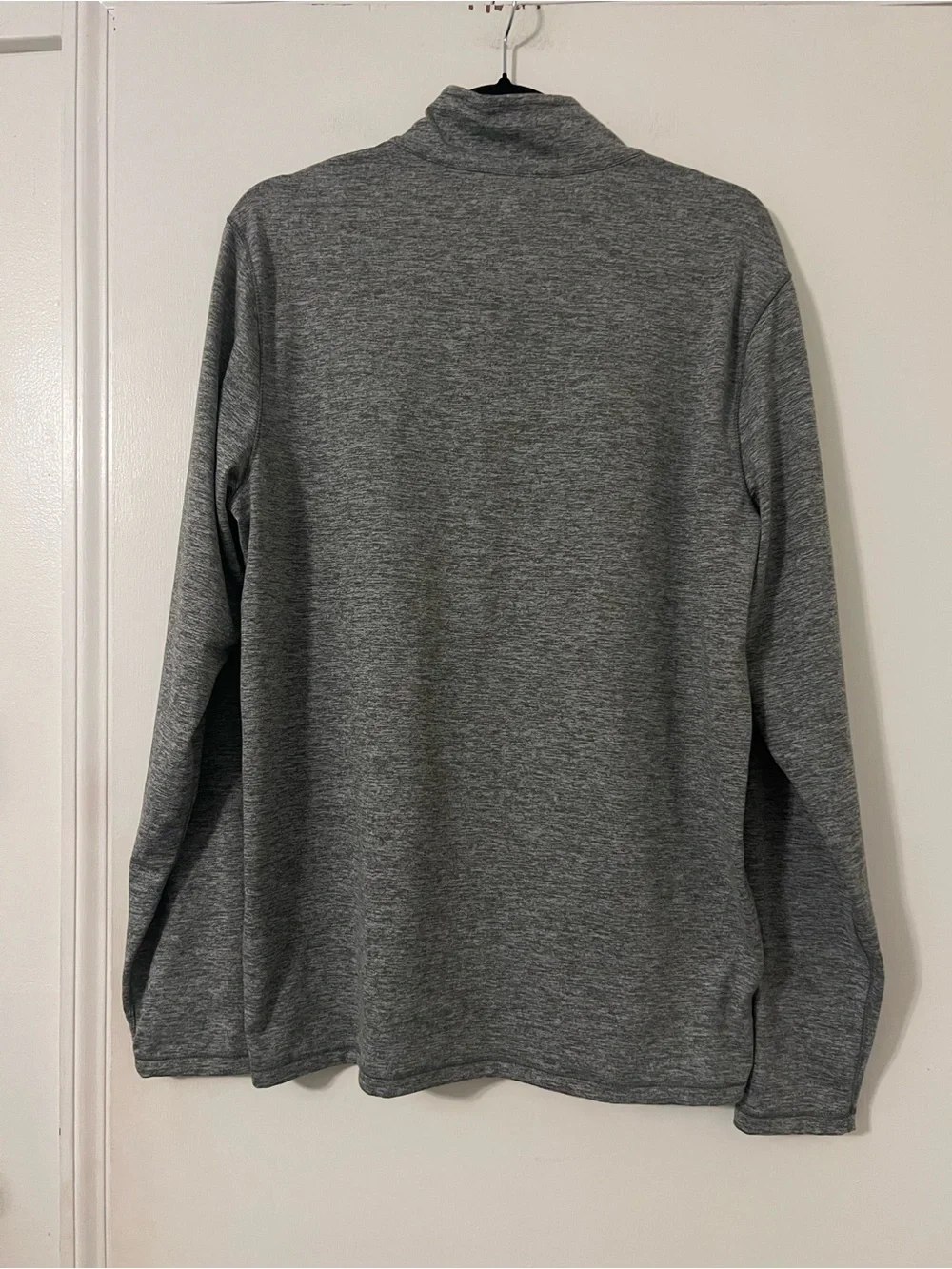 Abercrombie & Fitch Gray Heather Quarter-Zip Pullover